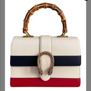 Gucci Dionysus Bag White Bamboo Top Handle Top Cross Body Medium NWT